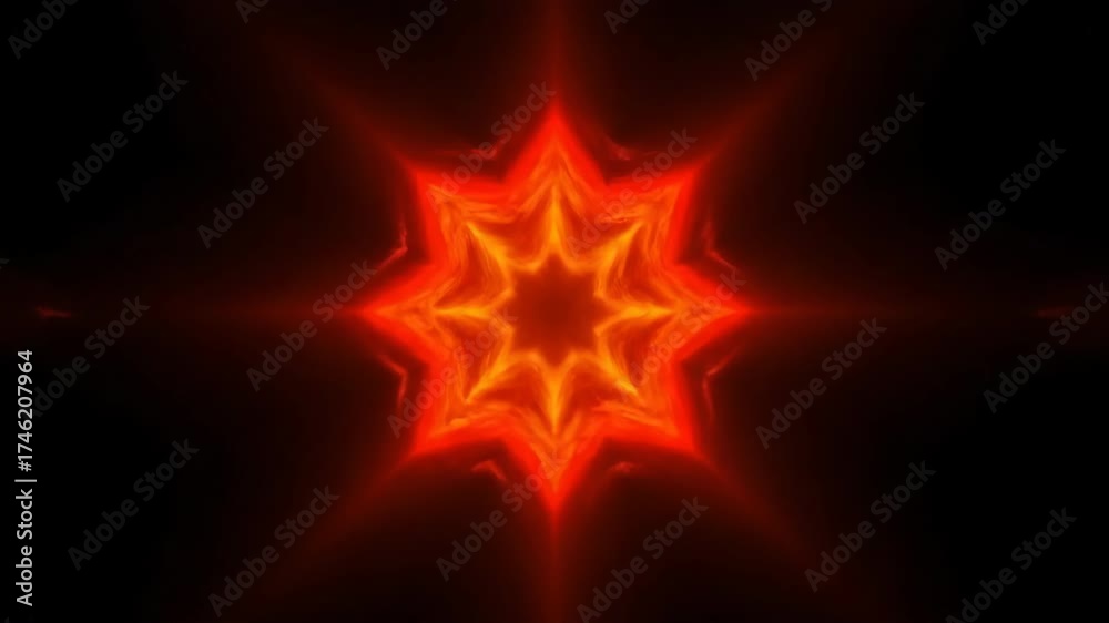 Canvas Prints geometric abstract fire patterns pulsating energetically, a seamlessly looping video glow, high-tech