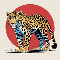 realistic leopard vector illustration