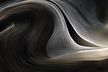 Abstract Light and Shadow Patterns in Curved Lines and Textures