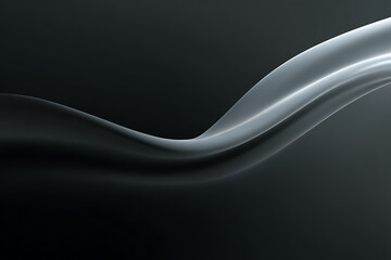 Abstract Wave Pattern with Smooth Curves on a Dark Background