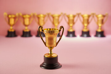 small trophy stand out from the crowd.