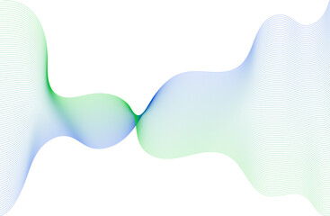 曲線グラデーション抽象的背景　グリーン・ブルー　Curved gradient abstract background green blue