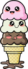 Cute Kawaii Ice Cream Bar wit...