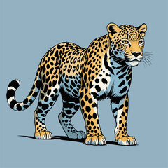 realistic leopard vector illustration