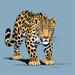 realistic leopard vector illustration
