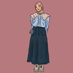hijab girl with modern fashion