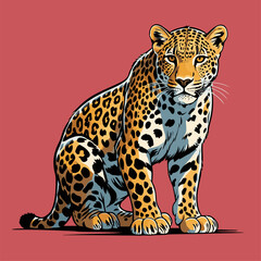 realistic leopard vector illustration