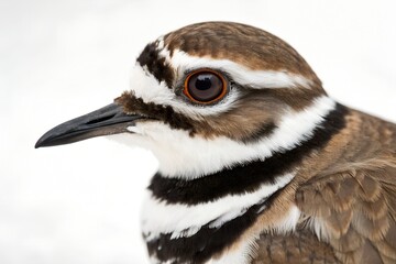 Killdeer Close-Up Head Isolated