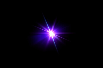 A vibrant purple starburst against a black backdrop.