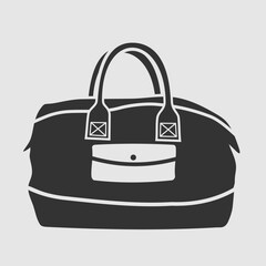 Travel bag isolated on white background. Vector illustration
