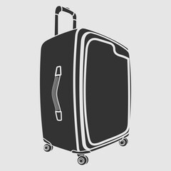 Rolling Suitcase isolated. Vector illustration