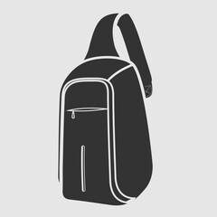 Modern Sling Backpack isolated. Vector illustration