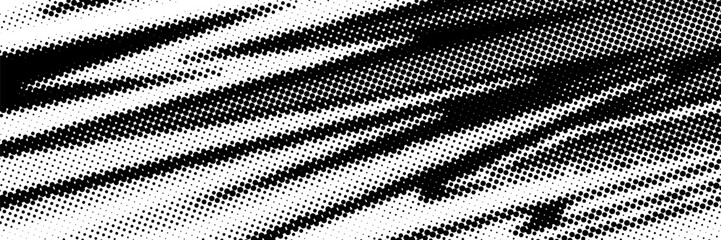 Halftone gradient. Dotted gradient, smooth dots spraying and halftones dot background seamless horizontal geometric pattern vector template set