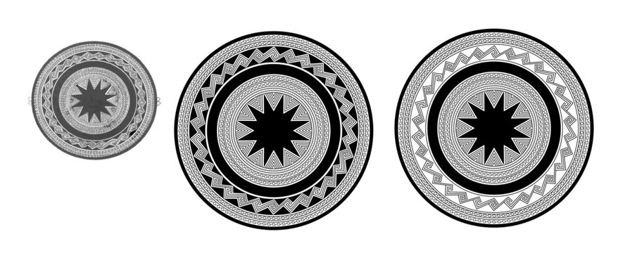 Ancient Vietnamese Dong Son Bronze Drum Pattern Design