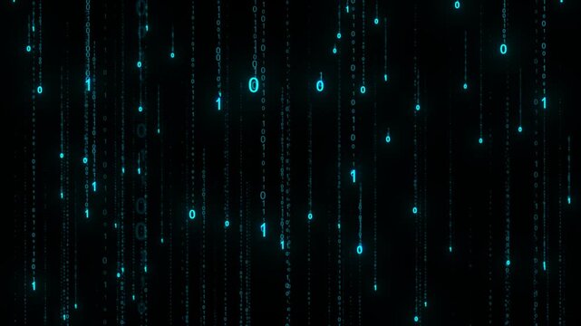 alpha Computer binary data stream falling