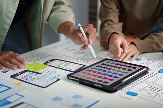 Collaborative UX Design Process with Digital Tools and Prototypes