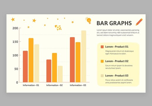 Bar Chart Graph Infographic Vector with Cute Education Style for School Teachers