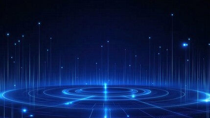 Abstract Blue Technology Visualization