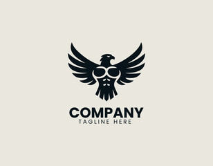 Mighty Musc Eagle vector logo illustration
