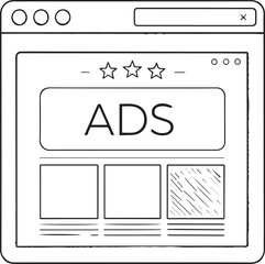 ads icon and vector
