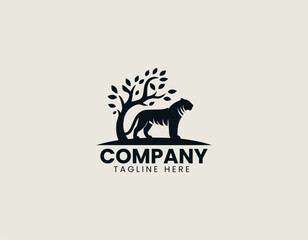 Tiger Branch vector logo illustration