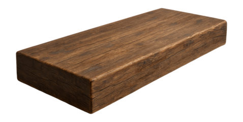 A reclaimed wood floating shelf, perfect for showcasing photos and small plants in a