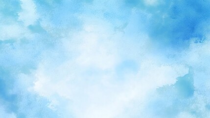 Watercolor Sky with Clouds