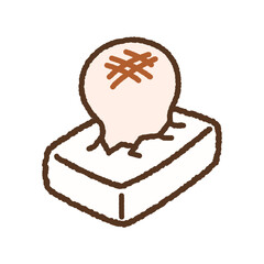 手書き風のアイコン　餅