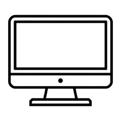 computer monitor icon isolated PNG transparent
