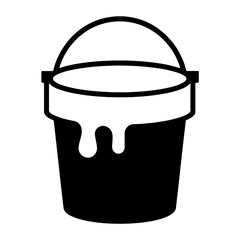 bucket of paint icon isolated PNG transparent