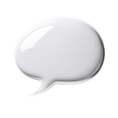 Blank white speech bubble isolated on transparent background