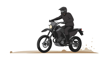 Obraz premium Motorcycle Rider on a Dirt Bike Ready for an Off-Road Adventure