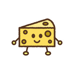手書き風のキャラクターアイコン　チーズ