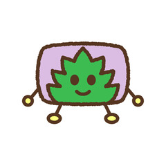 手書き風のキャラクターアイコン　桜餅