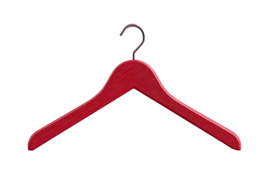 Red wooden coat hanger