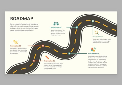 Roadmap Infographic Vector with Cute Education Style for School Teachers