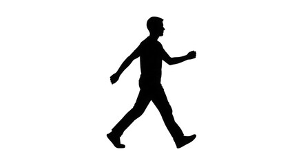 Silhouette of a Person Walking During the Night Under the Street Lights