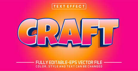Craft font Text effect editable