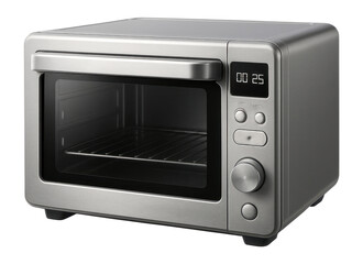 A compact oven with a programmable timer for precise cooking schedules.