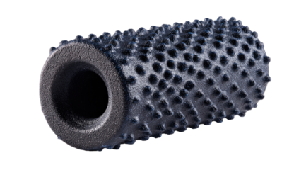 Dark gray cylindrical tool with textured surface