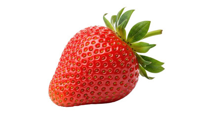 Isolated fresh strawberry, delicious summer fruit, healthy eating and vegetarian nutrition