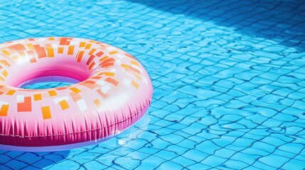 Pool float in a blue pool