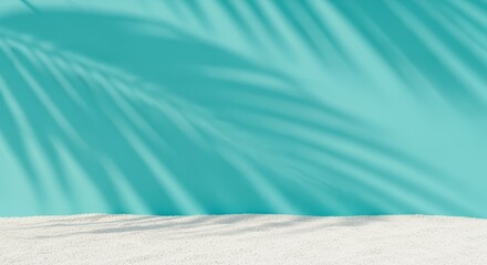 Serene turquoise abstract with flowing shapes and lines, evoking a peaceful, tranquil atmosphere.