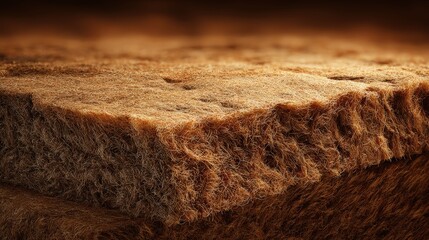 Dense Brown Insulation Panel: Close-up Texture and Detail