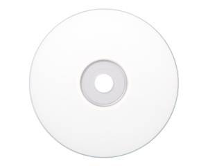 白いラベルのCD DVD ブルーレイなどのディスク

