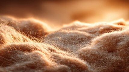 Soft Textile Texture: Close-up Abstract of Warm Golden Fabric