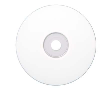 白いラベルのCD DVD ブルーレイなどのディスク

