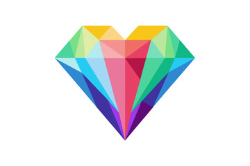 Colorful geometric diamond shape abstract design