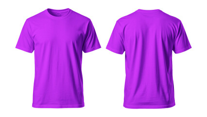 purple t shirt isolated on transparent
