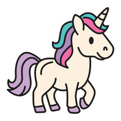 Cute Unicorn Animal Illustration